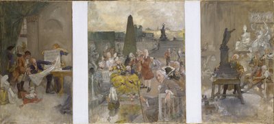 Revidovaný návrh výzdoby stěn v dolním sále NM od Carl Larsson