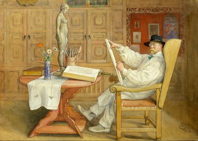 Autoportrét (v novém studiu) od Carl Larsson