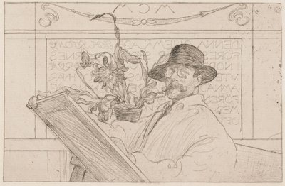 Autoportrét od Carl Larsson