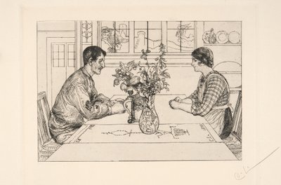 Autoportrét jako rytec od Carl Larsson