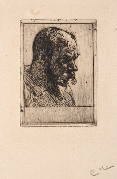 Autoportrét v malířské blůze od Carl Larsson