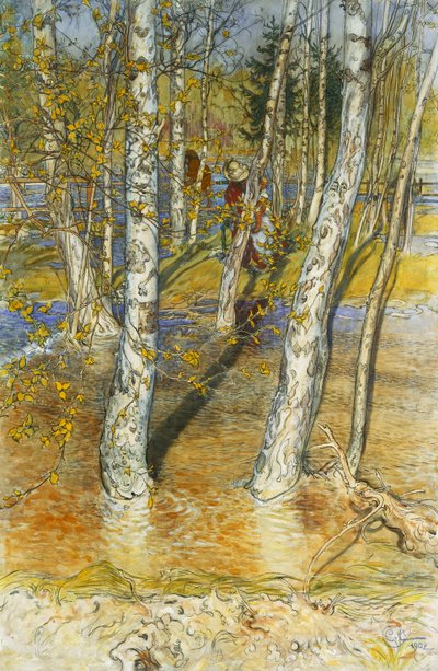 Jarní povodeň, 1902 od Carl Larsson