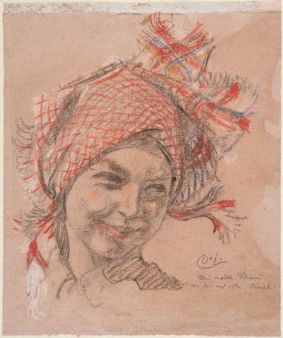 Studie hlavy od Carl Larsson