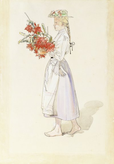 Studie pro Ute blaser sommarvind (Venku foukejte letní větry) od Carl Larsson