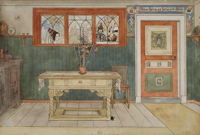 Jídelna, ze série A Home, kolem roku 1895 (wc na papíře) od Carl Larsson