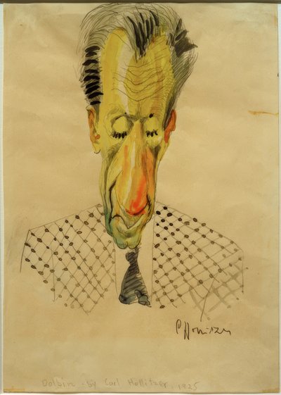 B.F.Dolbin / Karikatura C.-F. Hollitzer, 1925 od Carl Leopold Hollitzer