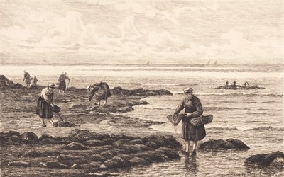 Dánština: Rybáři krevet v Bretani od Carl Locher