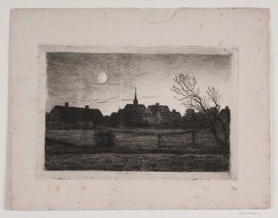 Kostel Hornbæk, letní večer od Carl Locher