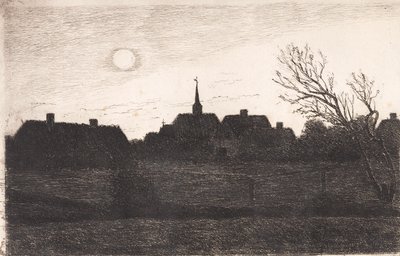 Kostel Hornbæk, letní večer od Carl Locher