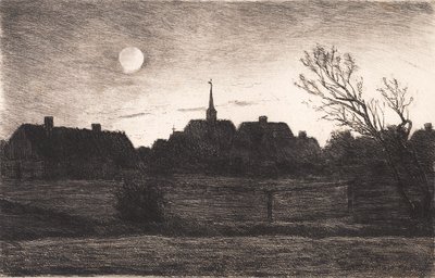 Kostel Hornbæk, letní večer od Carl Locher