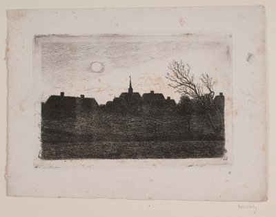 Kostel Hornbæk, letní večer od Carl Locher