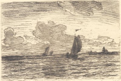Marine s loděmi pod plachtami od Carl Locher