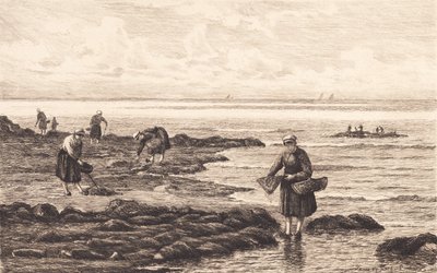 Rybáři krevet v Bretani od Carl Locher
