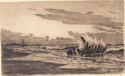 Vrak u majáku Skagen od Carl Locher