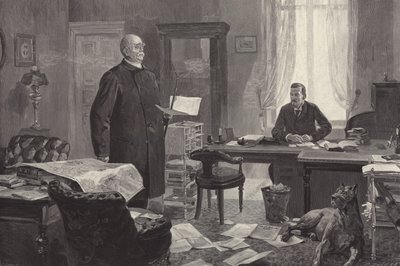 Bismarck diktuje své paměti (rytina) od Carl Ludwig Friedrich Becker