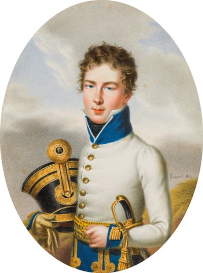 Poručík k.k. Maďarský pěší pluk poručík polní maršál Nikolaus princ Esterhazy od Carl Ludwig Hummel de Bourdon