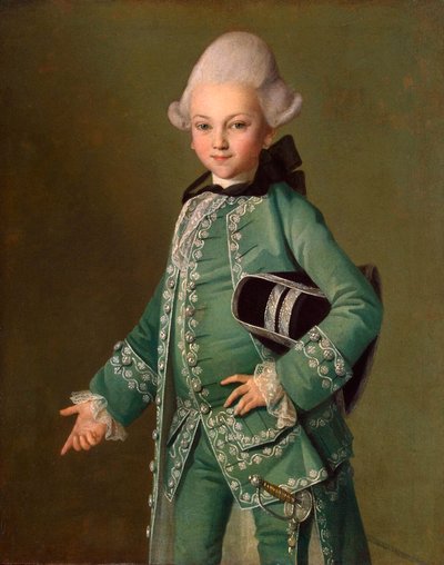 Portrét hraběte Alexeje Bobrinského jako dítě, 1769. od Carl Ludwig Johann Christineck