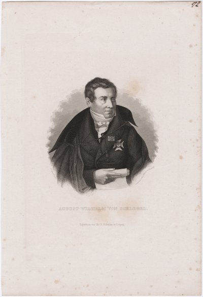 August Wilhelm von Schlegel 1767-1845 od Carl Mayer