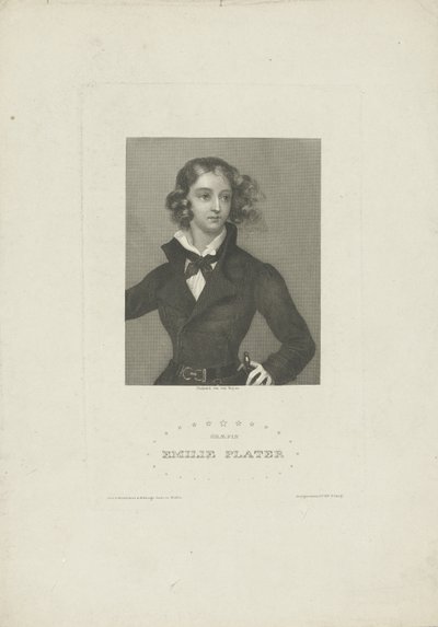 Portrét Emilia Plater 1806-1831, cca 1834. od Carl Mayer