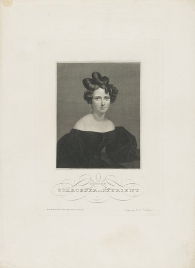 Portrét operní pěvkyně Wilhelmine Schröder-Devrient 1804-1860, c. 1840. od Carl Mayer