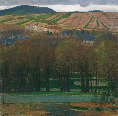 Pohled na Nußberg z Heiligenstadtu od Carl Moll