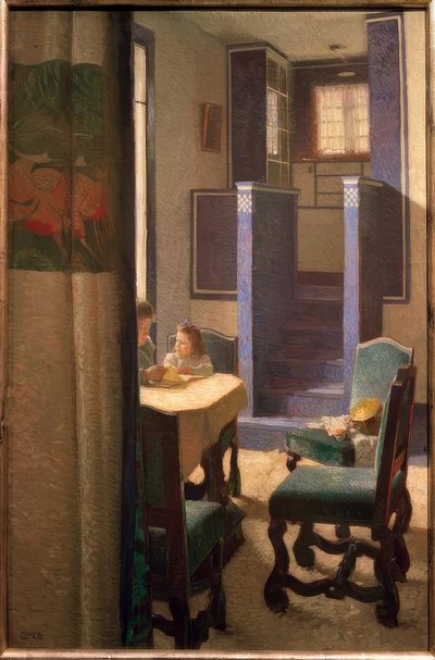 Salon v domě na Hohe Warte od Carl Moll