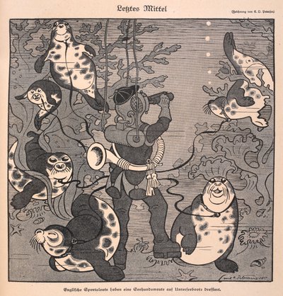 Poslední možnost: poslední možnost. Potápěč s tuleni; podvodní scéna od Carl Olof Petersen