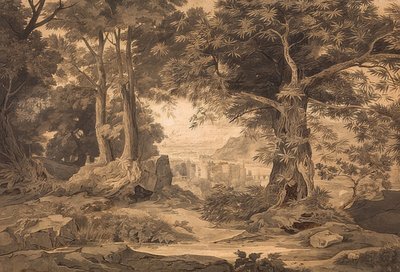 Pohled na hrad Heidelberg na cestě do Kaiserstuhl od Carl Philipp Fohr