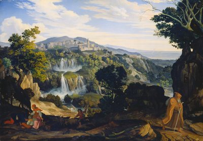 Vodopády v Tivoli od Carl Philipp Fohr