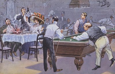 Komická scéna v kulečníkovém sále od Carl Robert Arthur Thiele