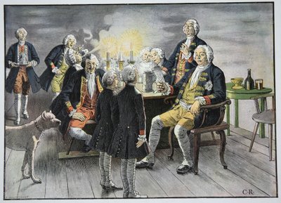 Korunní princ Frederick a personál prince Henryho v tabáku od Carl Röchling