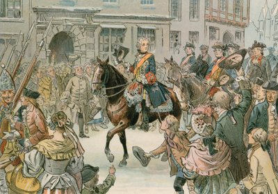 Fridrich Veliký (1712-1786) dobytí města Wroclaw v roce 1741 od Carl Rohling