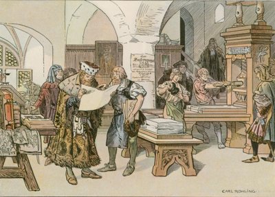 John Cicero navštěvující první knihtiskař ve Stendal v roce 1490 od Carl Rohling