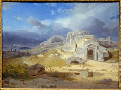 Archimedova hrobka v Syrakusách. Obraz Carla Rottmanna (1798 - 1850) Ec. Všechno. od Carl Rottmann