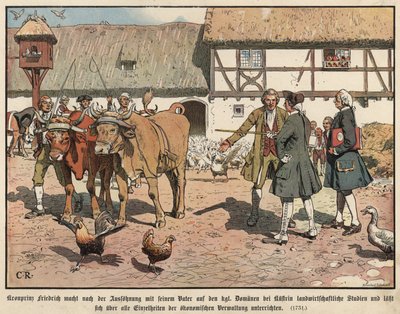 Korunní princ Fridrich Pruský studující zemědělství od Carl Röchling