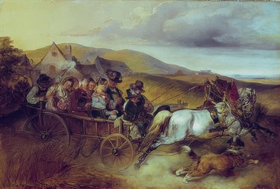 Svatební jízda. 1841 od Carl Schindler