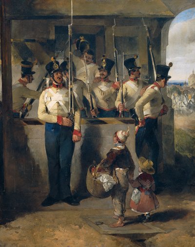 Sentinel křičí do zbraně ("Gun out!") od Carl Schindler