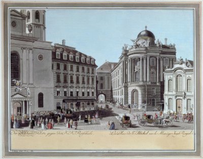 Michaelsplatz proti K.K. Jezdecká škola od Carl Schütz