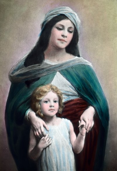 Matka s dítětem od německého ilustrátora a grafika Maxe Sterna (1872-1943). Datum vzniku obrázku: kolem roku 1900. Archiv Carla Simona od Carl Simon