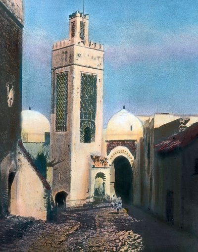 Severní Maroko, Tetouan, Minaret mešity Sidi Saidi, datum snímku: kolem roku 1910. Archiv Carla Simona od Carl Simon