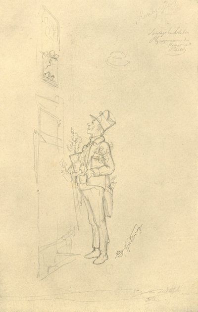 Der Gratulant, polovina konce 19. století, c1924. od Carl Spitzweg