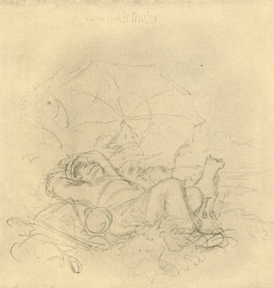 Der Landschaftsmaler I, polovina konce 19. století, c1924. od Carl Spitzweg