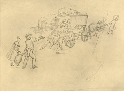 Thespian Actor Travelling, polovina konce 19. století, c1924. od Carl Spitzweg