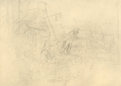 Der Zechpreller, polovina konce 19. století, c1924. od Carl Spitzweg