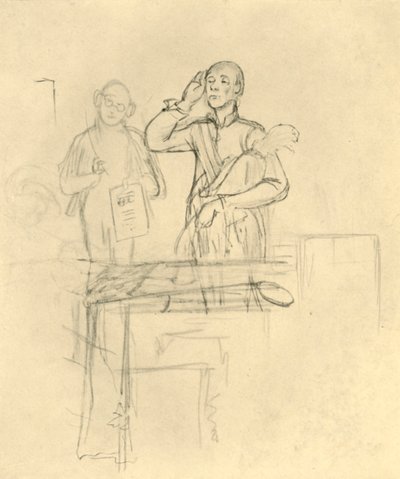 Die Meldung, polovina konce 19. století, c1924. od Carl Spitzweg