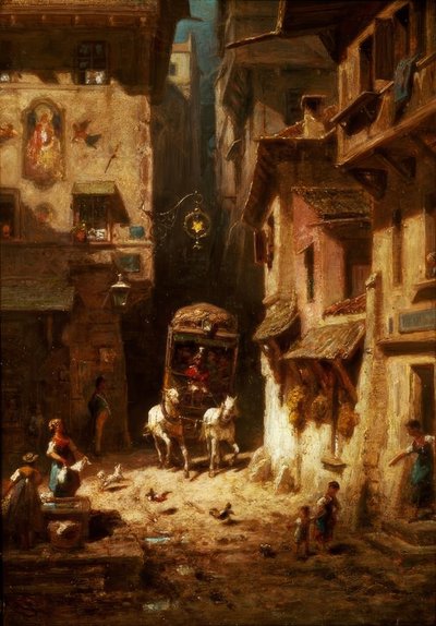 Die Post od Carl Spitzweg