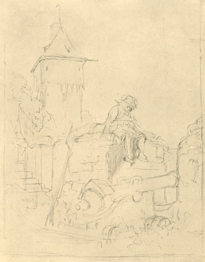 Die Schildwache, polovina konce 19. století, c1924. od Carl Spitzweg