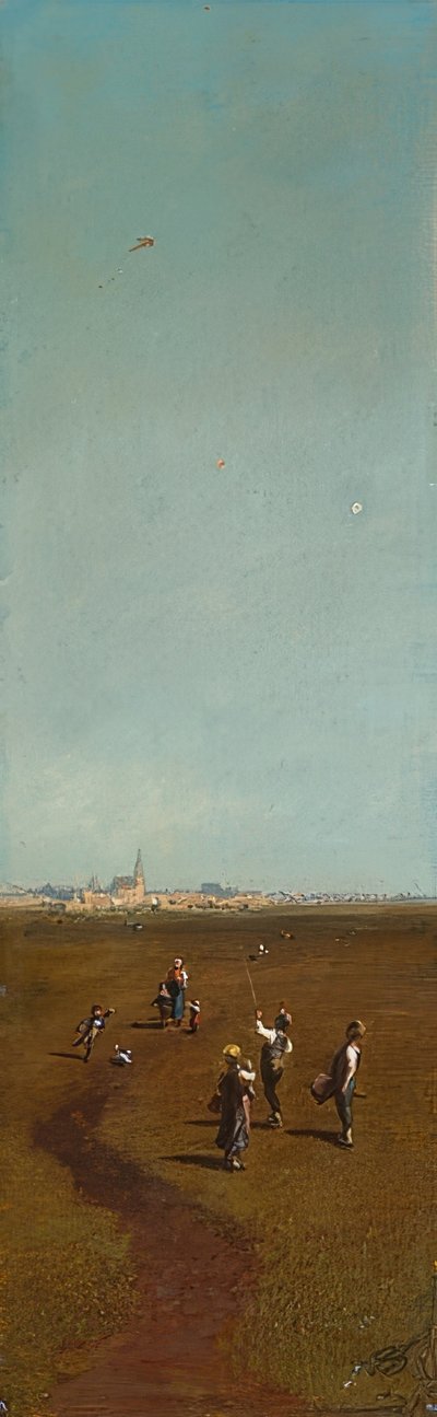 Pouštění draka. Kolem roku 1880/85 od Carl Spitzweg