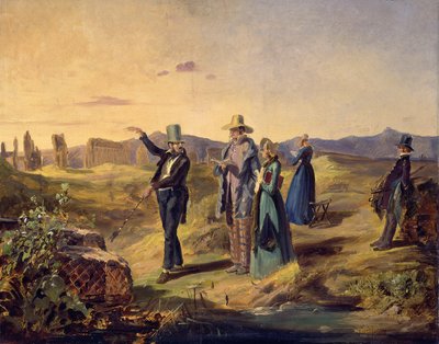 Angličané v Campagni od Carl Spitzweg