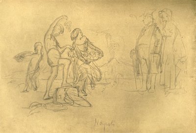 Fremde v Itálii, polovina konce 19. století, c1924. od Carl Spitzweg